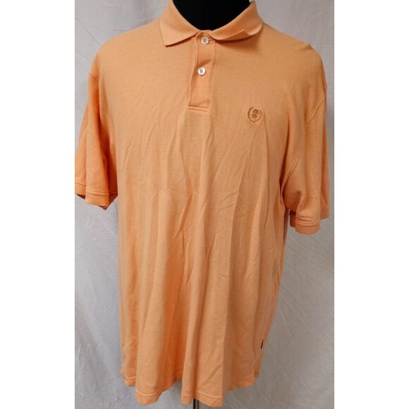 Izod Silk Wash Mens XL Orange Sherbet Short Sleeve Embroidered Logo Polo Shirt - Picture 1 of 11